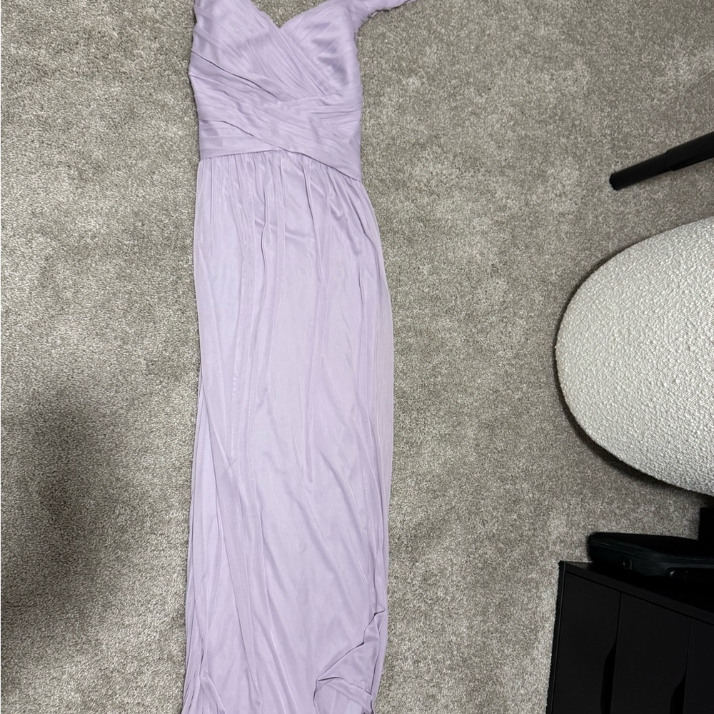 David's Bridal Light Purple Maxi Dress